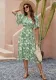 Women Cotton Printed V-Neck Short Sleeve Bohemian Holidays Beach Dress