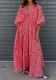 Spring/Summer Chic Print V-neck Loose Dress