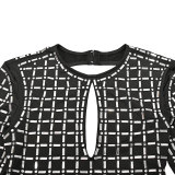 Women Sexy Beaded Long Sleeve Dress