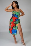 Women Beach Print One-piece Swimwear