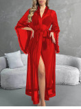 Women cuffs sexy see-through sexy mesh nightgown
