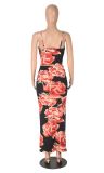 Women Spring Sexy Suspender Crop Top and Bodycon Skirt Two-Piece Set