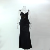 Women summer lace sexy suspender fishtail dress
