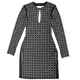 Women Sexy Beaded Long Sleeve Dress