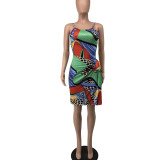 Women Beach Print One-piece Swimwear