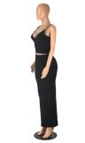 Women Spring Sexy Suspender Crop Top and Bodycon Skirt Two-Piece Set