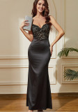 Women summer lace sexy suspender fishtail dress