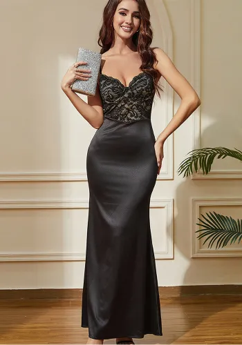 Women summer lace sexy suspender fishtail dress