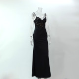 Women summer lace sexy suspender fishtail dress