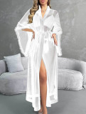 Women cuffs sexy see-through sexy mesh nightgown