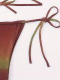 Multi-Color High-Waist Briefs Sexy Two-Piece Bikini Swimsuit for Women