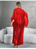 Women cuffs sexy see-through sexy mesh nightgown