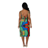 Women Beach Print One-piece Swimwear
