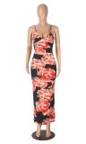 Women Spring Sexy Suspender Crop Top and Bodycon Skirt Two-Piece Set