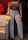 Fashionable loose wide leg solid color stretch Denim straight pants