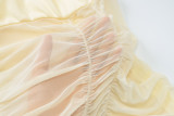Women's summer fashion sexy mesh Patchwork Low Back deep v See-Through strap dress