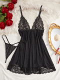 Summer sexy strap pajamas lingerie women  home clothes two piece set