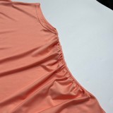Sleeveless Round Neck Chic Casual Long dress for women