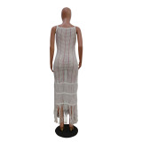 Women Casual Knitting Tassel Beach Dress