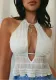 Women Summer French Halter Neck Holidays Top