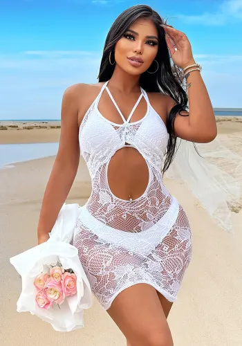 Women Hollow Jacquard Suspender Free-to-remove One-piece Sexy Lingerie