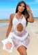 Women Hollow Jacquard Suspender Free-to-remove One-piece Sexy Lingerie