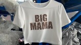 Women letter print round neck t-shirt top
