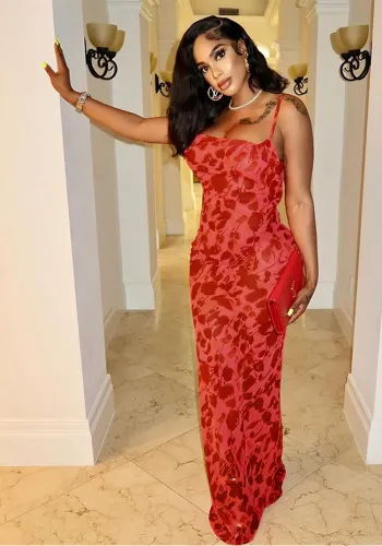 Women Holidays Backless Strap Bodycon Maxi Dress