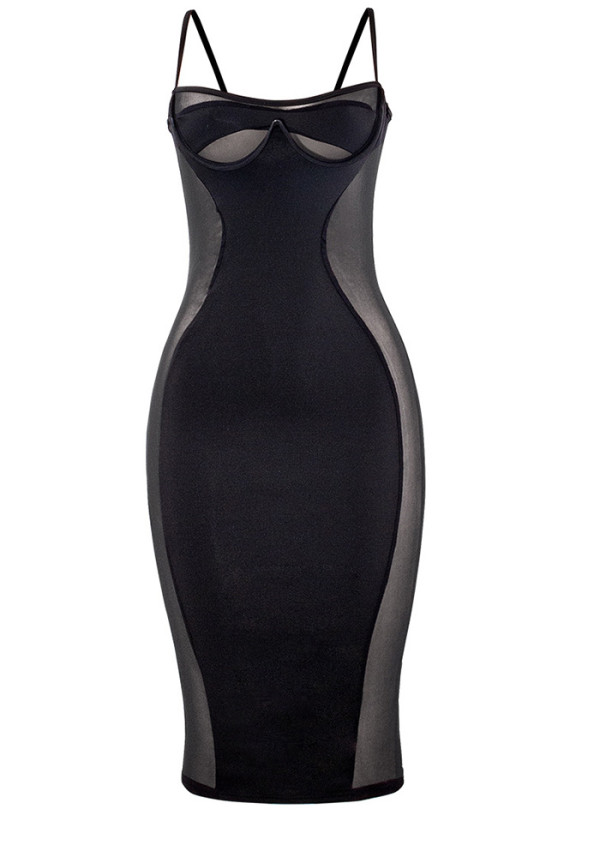 Women Sexy See-Through Bodycon Dress