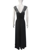 Women Sexy V-neck Sleeveless Lace Slit Dress
