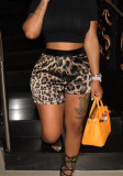 Women Leopard Casual Print Shorts