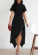Women Elegant Irregular Side Button Dress