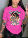 Printed Round Neck T-Shirt for Women
