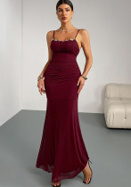Women Summer Sexy Strap Slim Long Dress