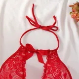 Lace Temptation Halter Neck Sexy Four-Piece Lingerie Set