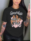 Printed Round Neck T-Shirt for Women