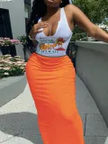 Summer Vest and Long Skirt Two-Piece Set
