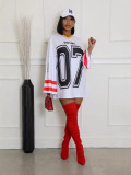 Fashion Street Print Loose Casual Dress