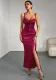 Stylish Summer Holiday Sexy Lace Patchwork Split Strap Slim Long Dress