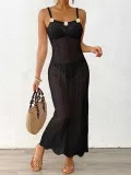 Women Patchwork Beach Hollow Sexy Dress