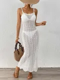 Women Patchwork Beach Hollow Sexy Dress