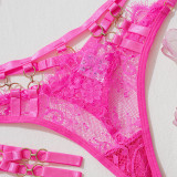 Women lace bra hollow Sexy Lingerie Set