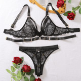 Women Sexy Lace Bra Mesh See-Through Sexy Lingerie Set