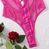 Women Underwear Hollow See-Through Mesh Bodysuit Sexy Lingerie