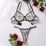 Women Sexy Five-Pointed Star Bra Mesh See-Through Sexy Lingerie
