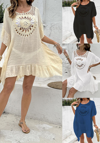 Women Beach Dress Beach Patchwork Fringe Swimsuit Bikini Dress