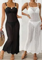 Women Patchwork Beach Hollow Sexy Dress