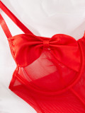 Women red bodysuit Sexy Lingerie