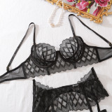 Women Sexy Lace Bra Two Piece Setmesh See-Through Sexy Lingerie Set