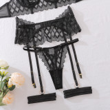 Women Sexy Lace Bra Two Piece Setmesh See-Through Sexy Lingerie Set